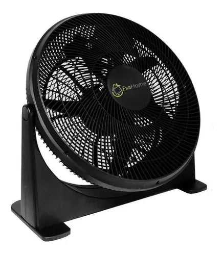 Ventilador de piso Exahome Semi Industrial negro con 5 palas, 20" de diámetro 220 V