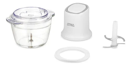 Picadora de Alimentos Atma Electrica PI23AP 500W 1Litro bowl de vidrio Blanco