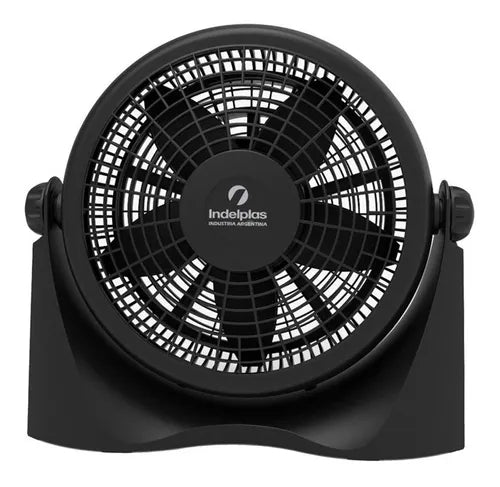 Ventilador de pared y de piso negro con 5 palas de plástico, 12" de diámetro 220 V