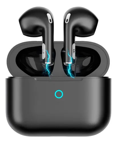 Auriculares Bluetooth Gadnic Au71 Color Negro Half In-ear Luz Azul