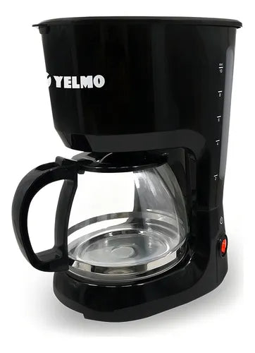 Cafetera Yelmo CA-7108 semi automática negra de filtro