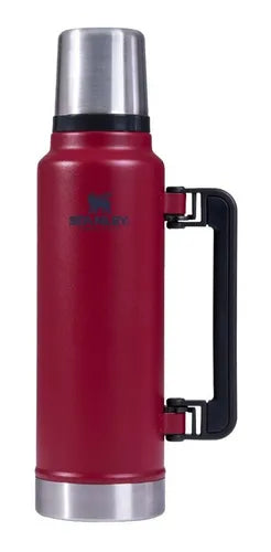 Stanley Termo Clásico 1.4 LTS con Tapón Cebador de acero inoxidable rojo (ARG)